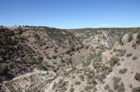 Paysage aride au départ de Durango
